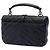 Borsa Mini Chevron in pelle di pecora nera con monogramma College di Saint Laurent Nero - vista 2