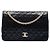Chanel Black Medium CC Quilted Lambskin Bijoux Chain Double Flap Schwarz