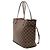 Louis Vuitton Marrone Damier Ebene Neverfull MM - vista 2