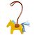 Hermès Yellow Milo Lammfell Grigri Rodeo Taschenanhänger PM Gelb