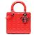 Lady Dior Cannage in vernice Arancione Medium