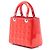 Lady Dior Cannage in vernice Arancione Medium - vista 2