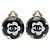 Orecchini a clip Chanel Black CC Resin Flower Nero