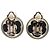 Orecchini a clip Chanel Black CC Resin Flower Nero - vista 2