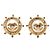 Orecchini a clip Chanel Gold CC placcati oro, perle finte e strass D'oro