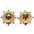 Orecchini a clip Chanel Gold CC placcati oro, perle finte e strass D'oro - vista 2