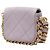 Chanel Mini Flap in pelle di vitello trapuntata viola con catena framing Porpora - vista 2