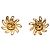 Orecchini Chanel Sun Clip On placcati oro Gold CC D'oro