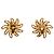 Orecchini Chanel Sun Clip On placcati oro Gold CC D'oro - vista 2