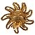 Orecchini Chanel Sun Clip On placcati oro Gold CC D'oro - vista 3