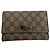 Gucci Cartera GG Supreme Canvas Castaño Beige Dorado