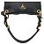 Borsa a tracolla in pelle nera Prada Nero - vista 5