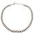 Collana Christian Dior con maglie a catena argentate e strass Argento