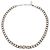 Collana Christian Dior con maglie a catena argentate e strass Argento - vista 2
