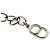 Collana Christian Dior con maglie a catena argentate e strass Argento - vista 7