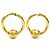 Orecchini a clip in metallo dorato Chanel D'oro