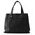 Bulgari Bvlgari Black Leather Tote Bag Schwarz