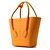 Borsa a mano Bottega Veneta Arco Tote Mini in gomma Arancione - vista 2