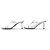 PRADA PUMPS MIT ABSATZ 39 PVC & LEDER SILBER LOGO SCHUHE - Ansicht 2