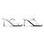 PRADA PUMPS MIT ABSATZ 39 PVC & LEDER SILBER LOGO SCHUHE - Ansicht 3