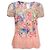 Blumarine, Top de seda con estampado floral y de leopardo Multicolor