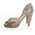 Chloé Chloe, gray python peep-toe pump Grey - view 5