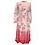 Valentino Garavani Vestido midi de seda rosa con estampado de paisaje Valentino