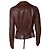 Hermès Hermes, chaqueta biker de cuero marrón Castaño - vista 3