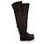 Prada, botas largas de cuero negro con arrugas. - vista 4