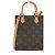 Borsa a tracolla Petit Sac Plat in tela Monogram Louis Vuitton Marrone