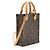 Borsa a tracolla Petit Sac Plat in tela Monogram Louis Vuitton Marrone - vista 2