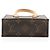 Borsa a tracolla Petit Sac Plat in tela Monogram Louis Vuitton Marrone - vista 4