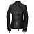 Burberry Biker-Jacke mit Steppmuster aus schwarzem Lammleder