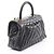 Borsa 2WAY in pelle Chanel Coco Handle Chevron Nero - vista 6