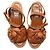 Valentino Garavani Espadrilles con zeppa Valentino Leather Rose Atelier 03 - Taglia 8.5 / 38.5 - vista 5