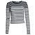 T by Alexander Wang, Top de cuello redondo a rayas Multicolor