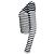T by Alexander Wang, Top de cuello redondo a rayas Multicolor - vista 2