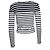 T by Alexander Wang, Top de cuello redondo a rayas Multicolor - vista 3