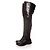 Prada, botas largas de cuero negro.