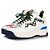 Fendi, sneakers T REX in pelle bianca Multicolore