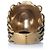 Gucci, Anello unisex testa di leone in oro D'oro Metallico - vista 4