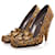 Yves Saint Laurent, Casablanca brocade heels. Golden Metallic  - view 1