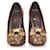 Yves Saint Laurent, Casablanca brocade heels. Golden Metallic  - view 4