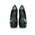 Yves Saint Laurent, Escarpins à plateforme Tribtoo en cuir vert.  - vue 4