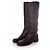 Prada, botas de cuero granulado negro.