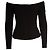 Autre Marque The Range, top a coste con spalle scoperte nero