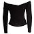 Autre Marque The Range, top a coste con spalle scoperte nero - vista 3