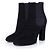 Dolce & Gabbana, Botas chelsea de ante negro con tacón.