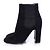 Dolce & Gabbana, Botas chelsea de ante negro con tacón. - vista 2