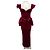 Autre Marque MISS CIRCLE Rotes Samtkleid